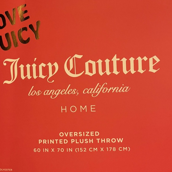 🍒Juicy Couture plush oversized throw blanket NWT - Picture 8 of 9